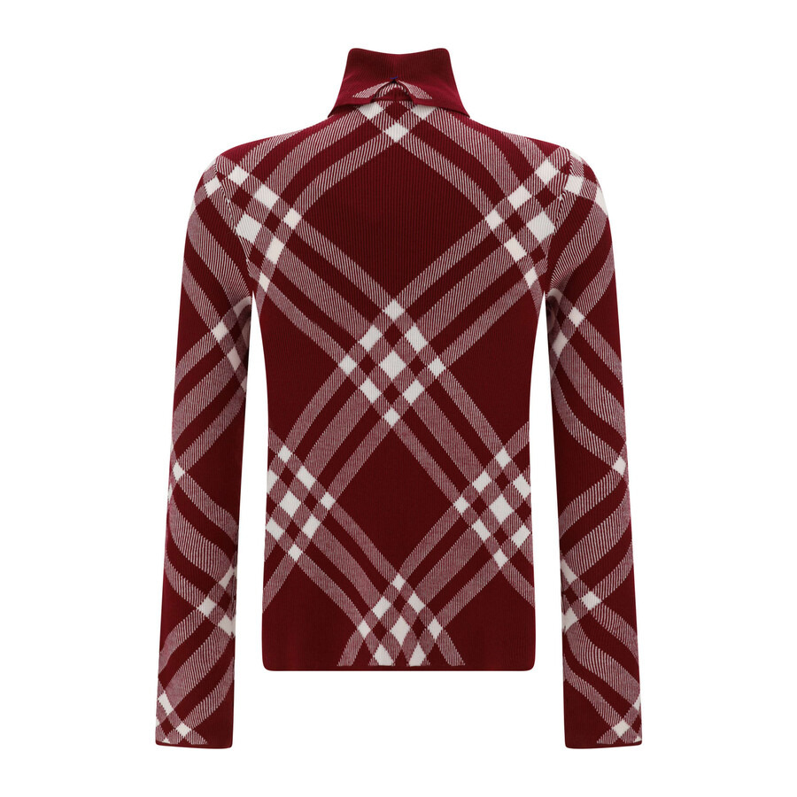 Burberry Check Wool Blend Turtleneck - 6