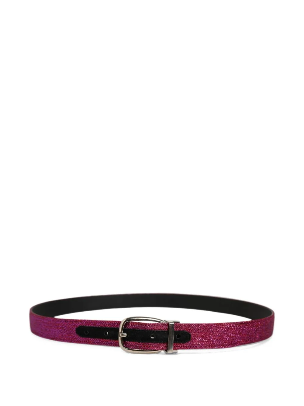 glitter-effect buckle belt - 1