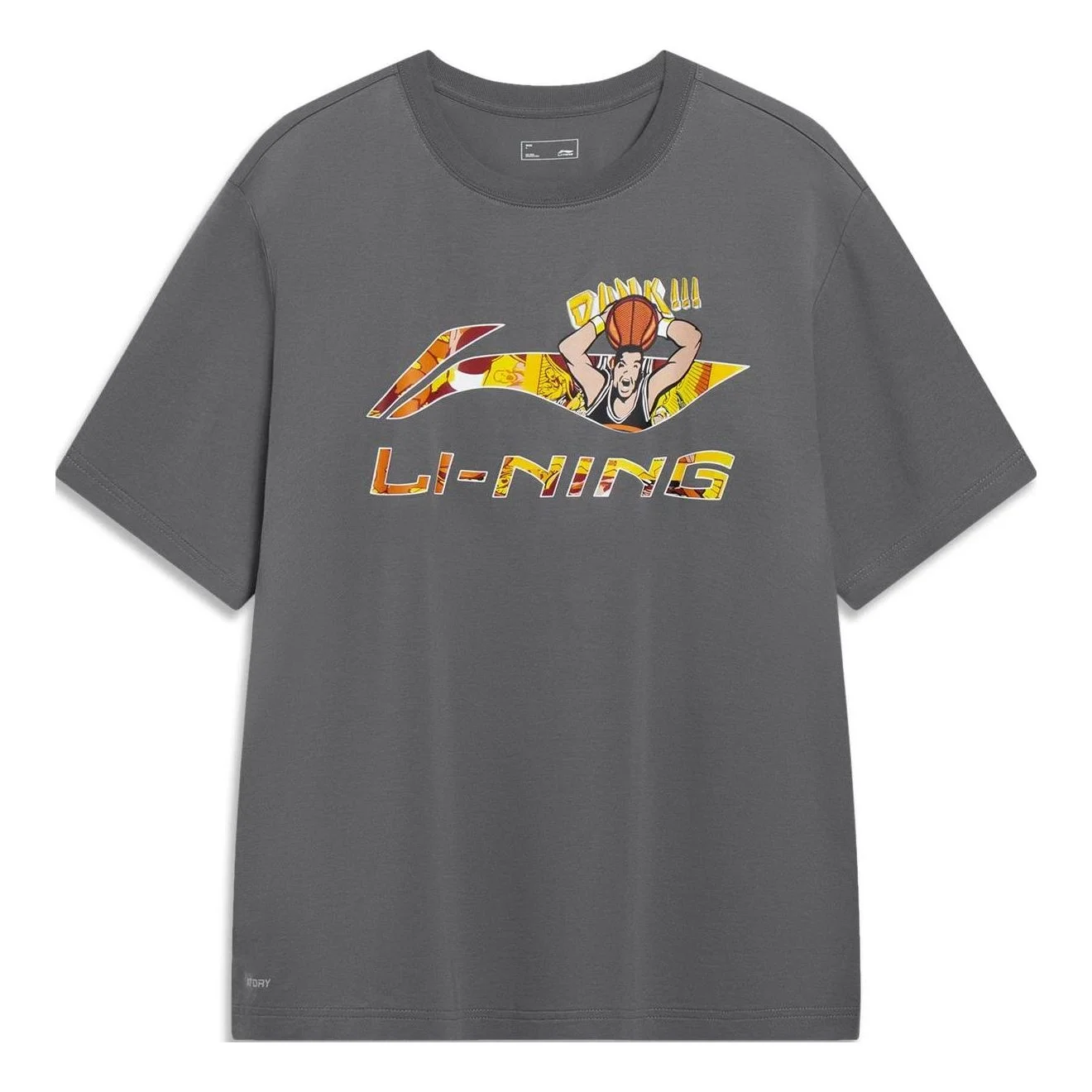 Li-Ning Hoops Graphic T-shirt 'Grey' AHST567-3 - 1