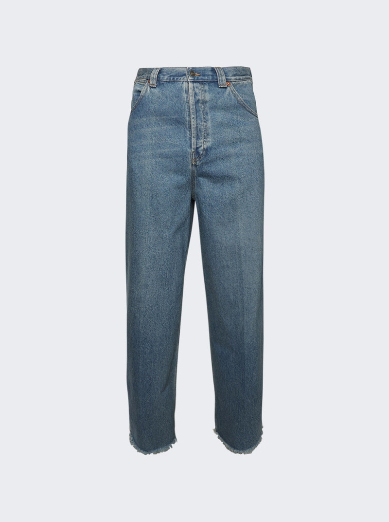 logo-patch cotton wide-leg jeans 1