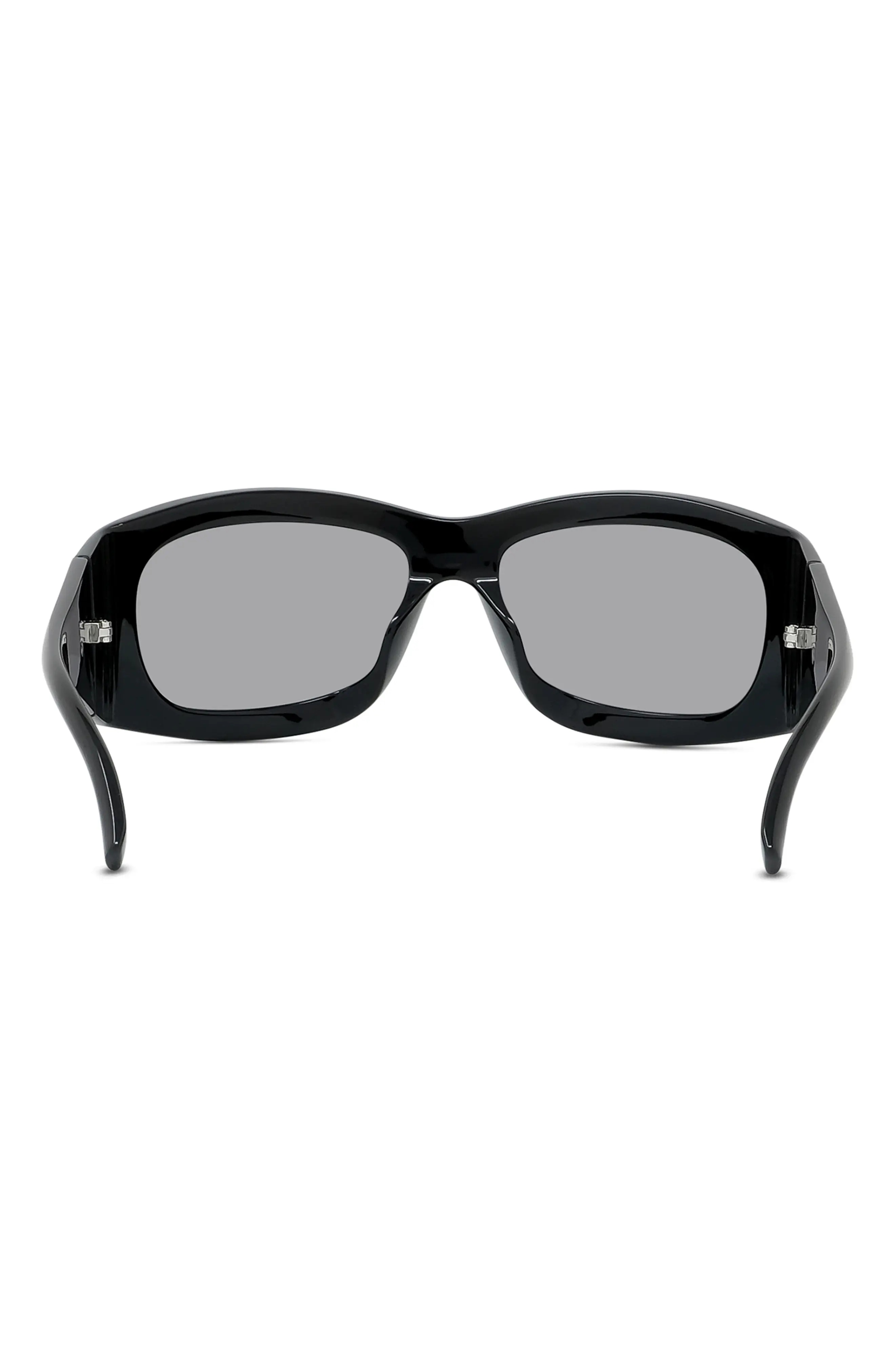 Oval Sunglasses in Shiny Black /Smoke - 6