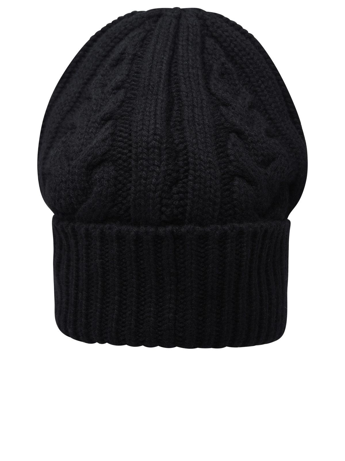 Moncler Black Cashmere Cap Woman - 3