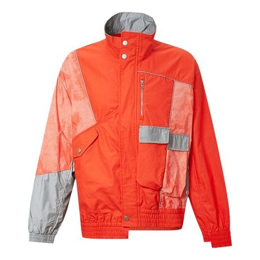 Men's Converse x Feng Chen Wang Crossover Splicing Contrasting Colors Casual Sports Jacket Orange 10 - 1