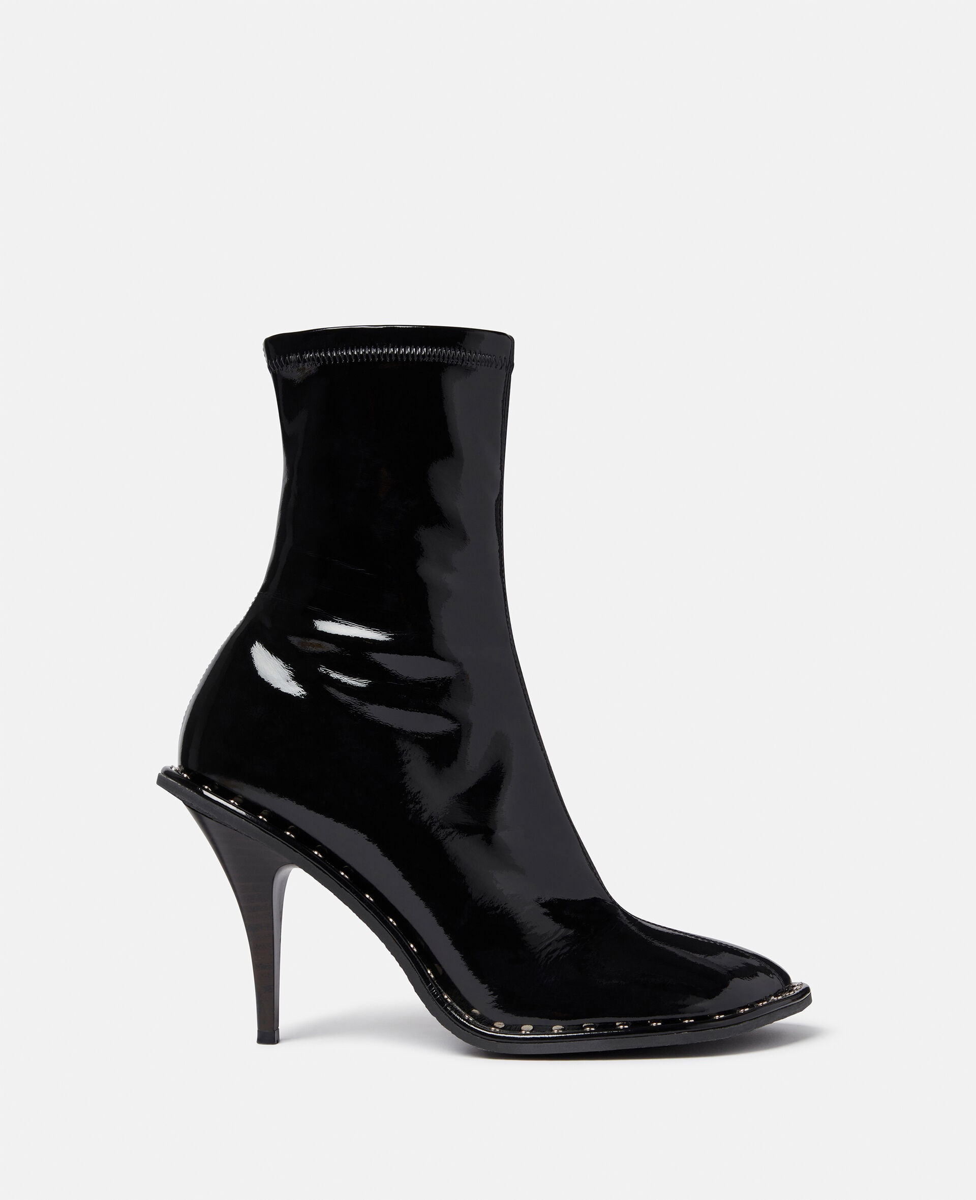 Ryder Lacquered Stiletto Ankle Boots - 1