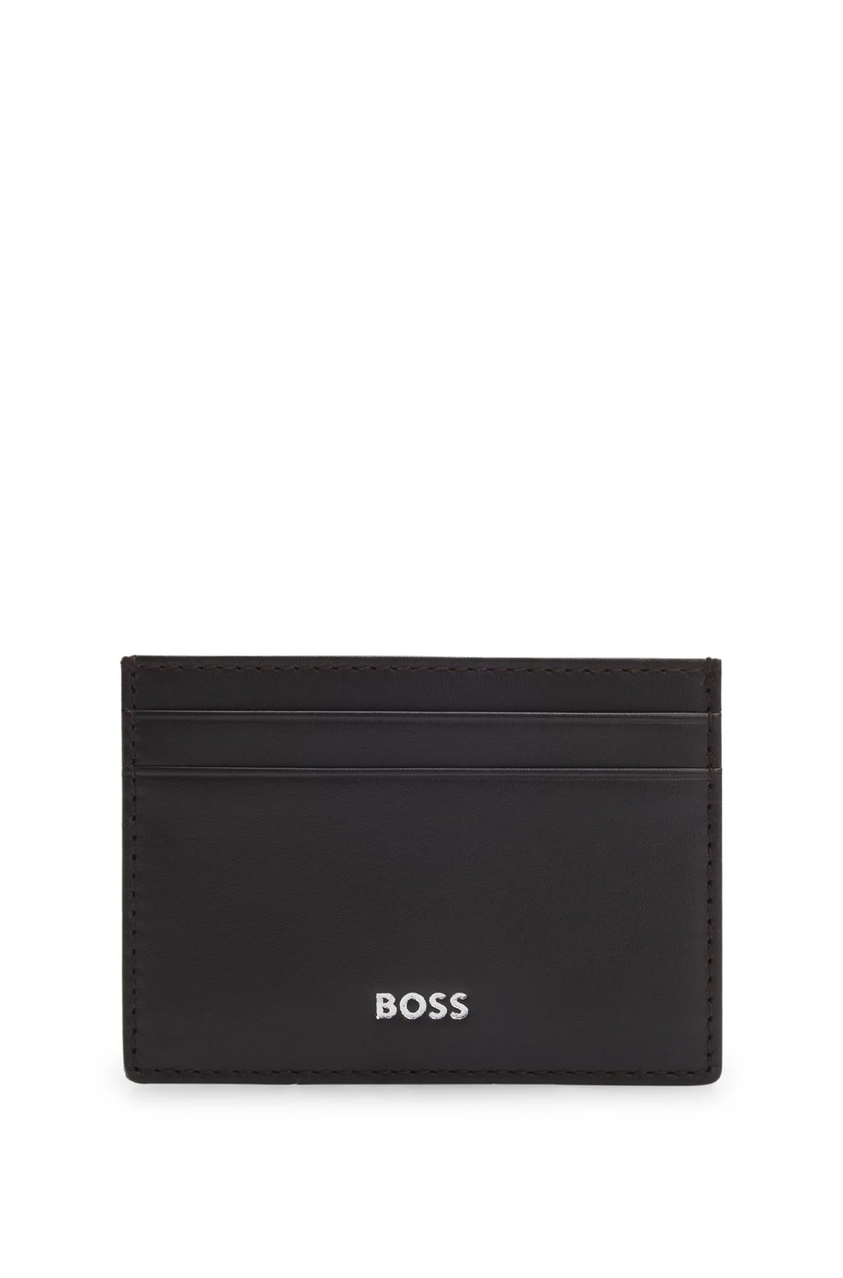 LOGO-PRINT CARD HOLDER IN LEATHER - 1