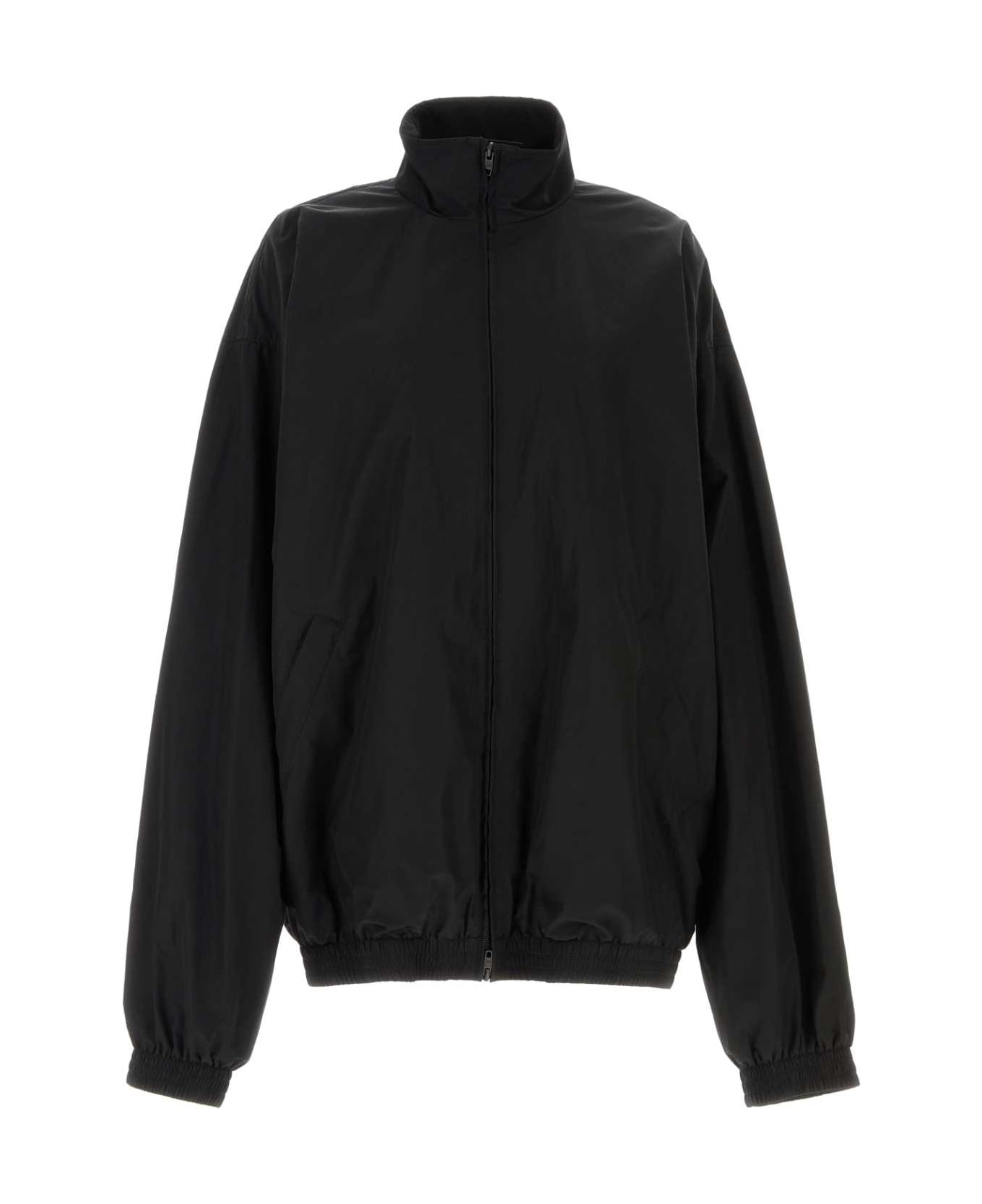 ジャケット BALENCIAGA BLACK COTTON CASUAL JACKET Black Oversized Cotton-Shell Harrington Jacket | BALENCIAGA