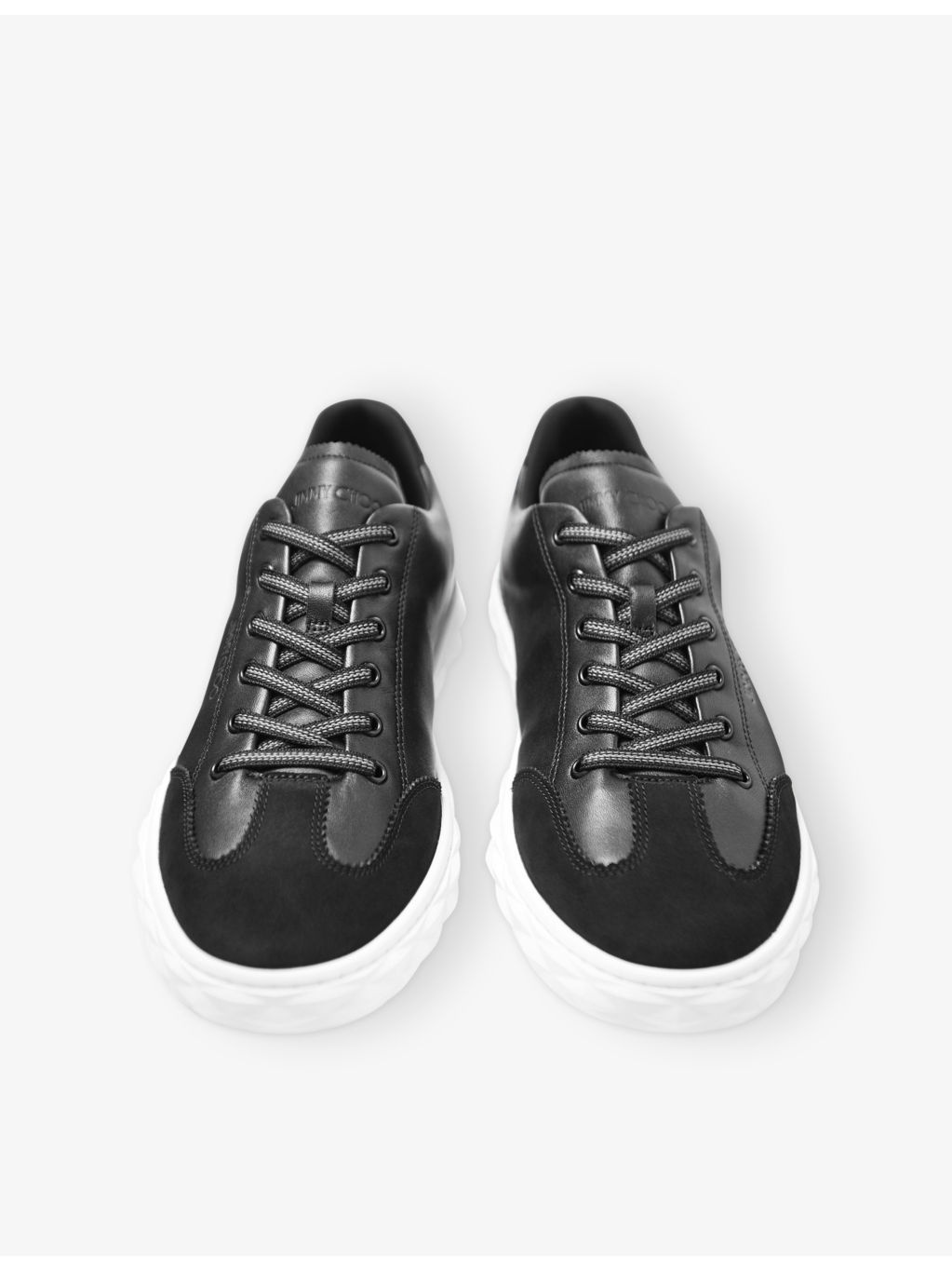 Diamond Light Logo-Embossed Leather Low-Top Trainers - 2