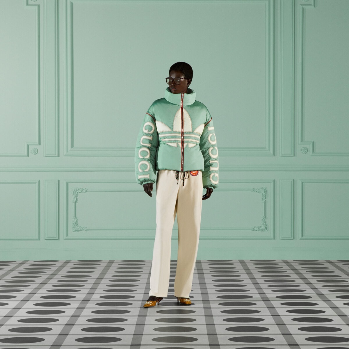 adidas x Gucci chenille cotton pant - 2