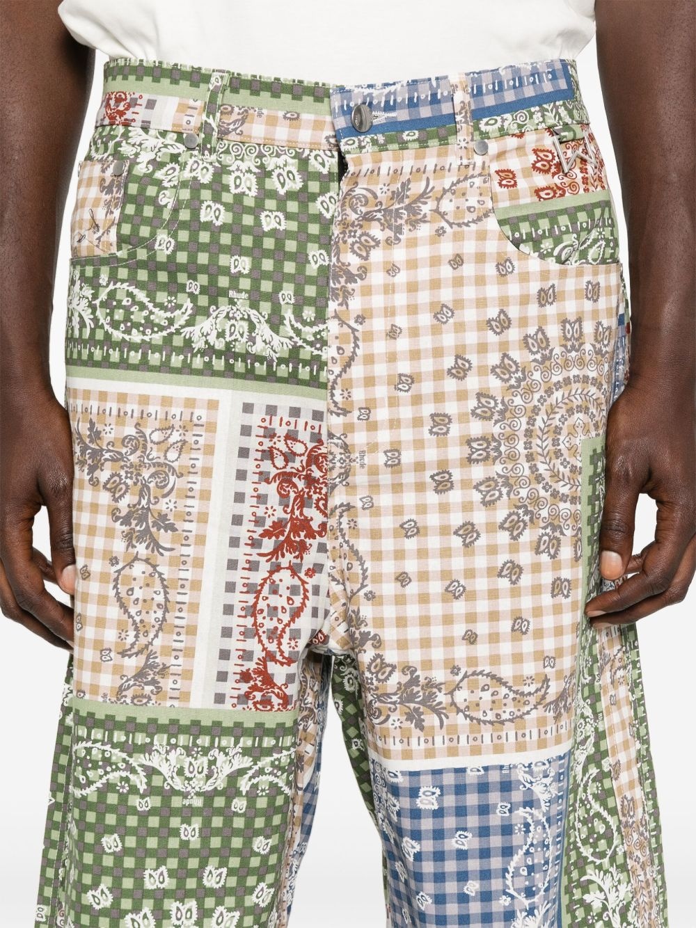 bandana traxedo shorts - 5