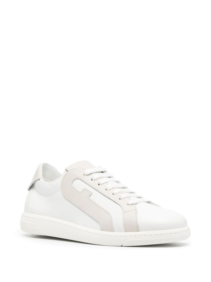 FURLA Arch-motif leather sneakers outlook