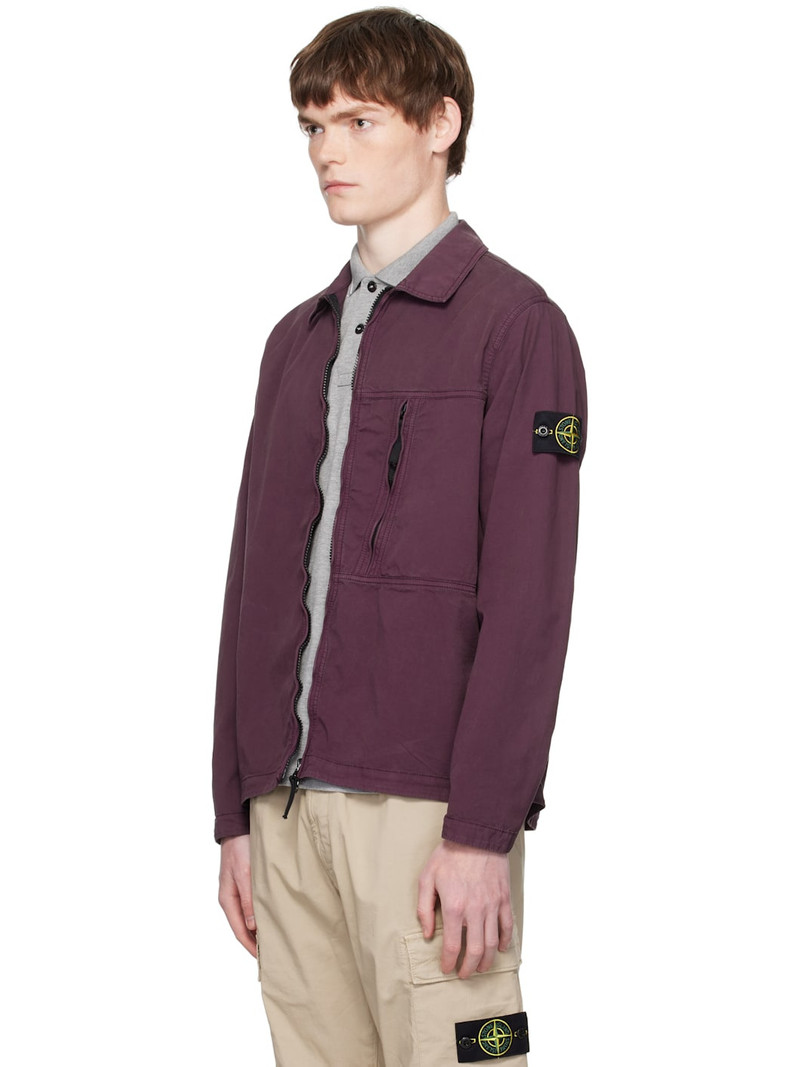 Stone Island Purple 1200003 Supima Cotton Twill Stretch-TC Jacket outlook