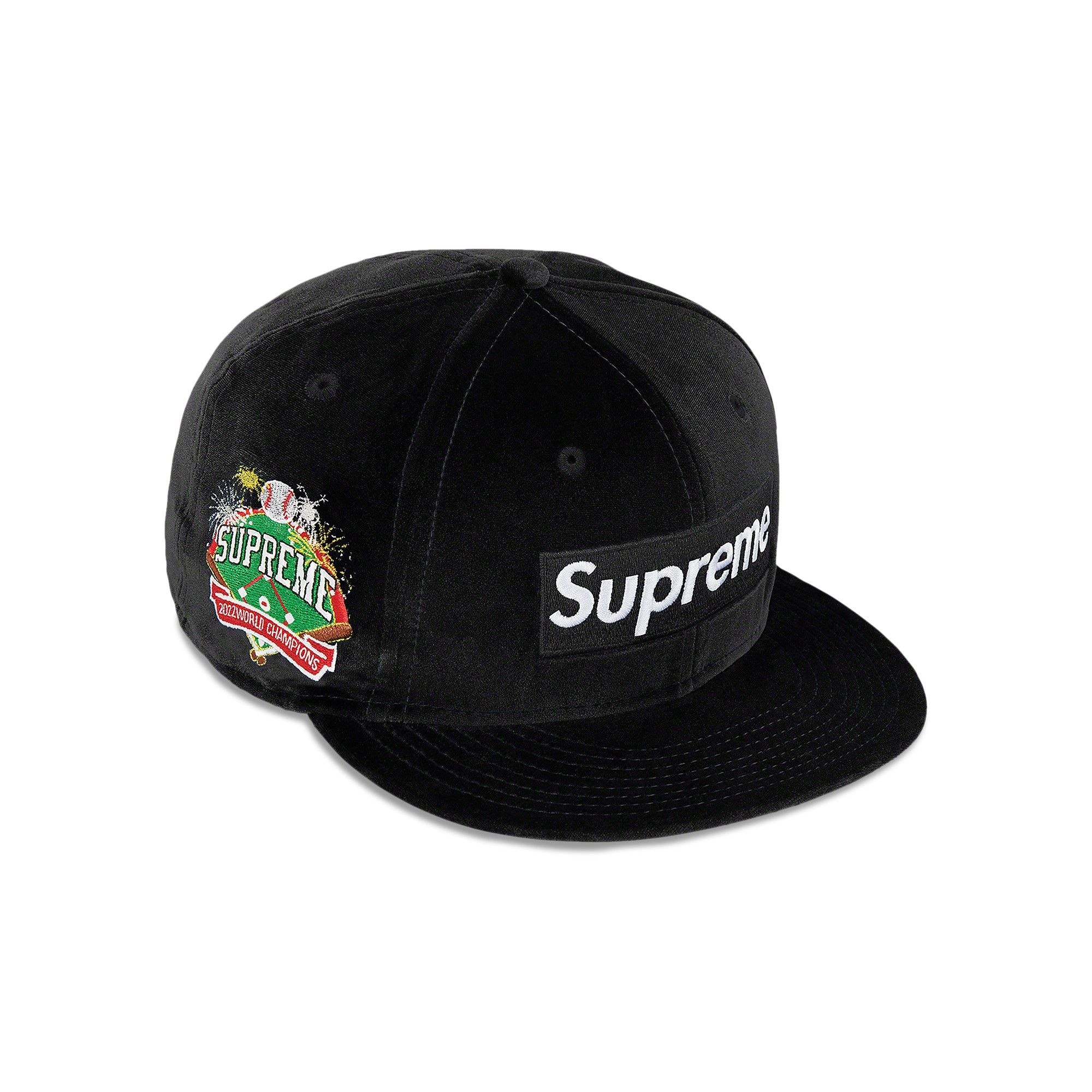 Supreme Velour Box Logo New Era 'Black' - 3