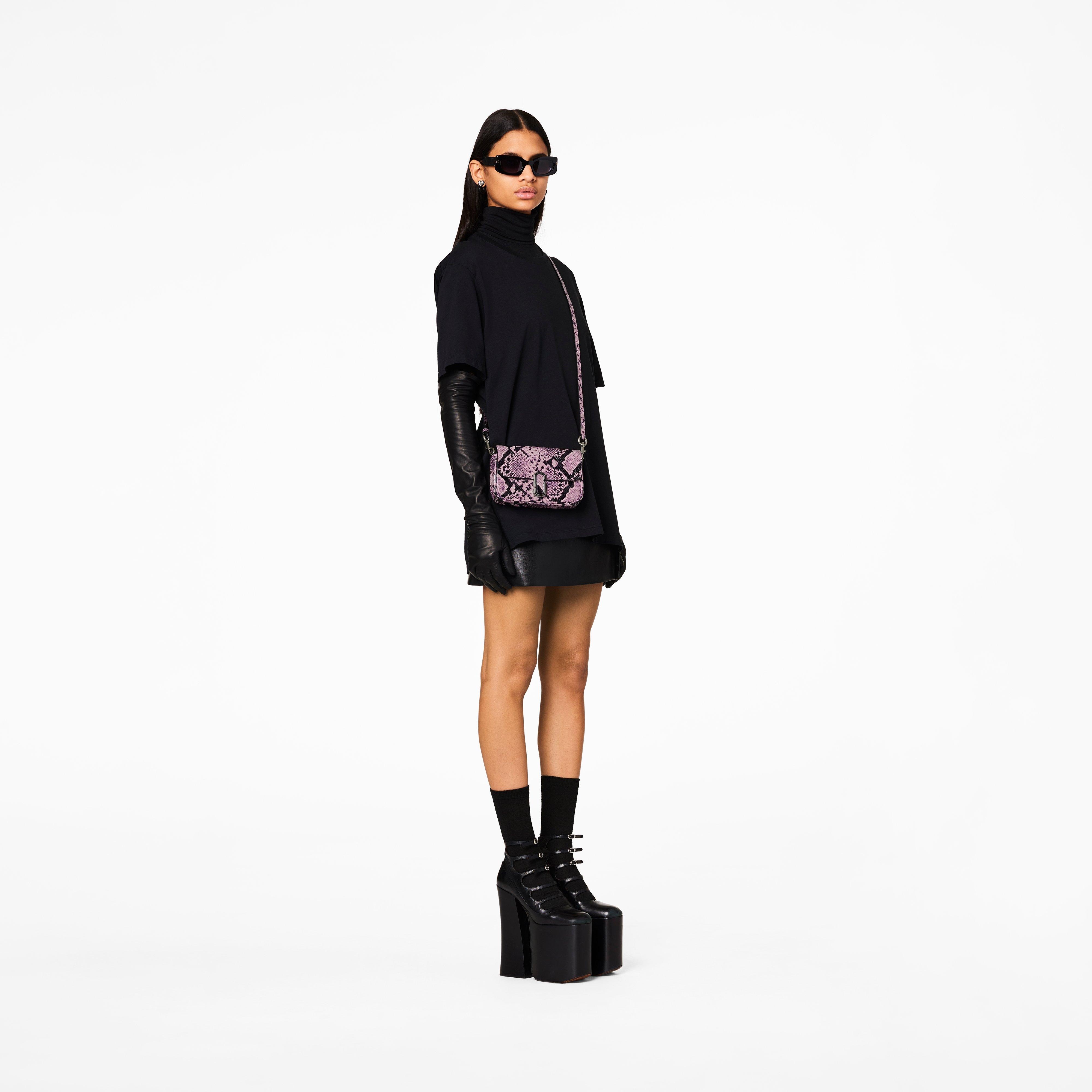 THE SNAKE-EMBOSSED J MARC MINI SHOULDER BAG - 4