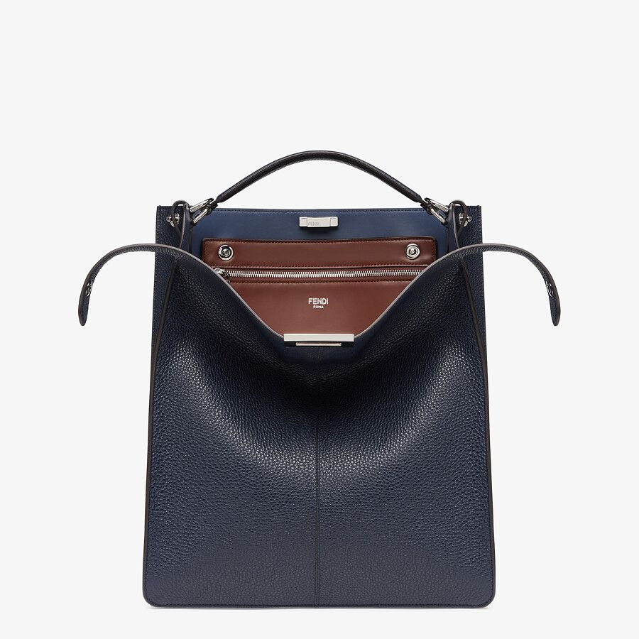 Dark blue leather bag - 1