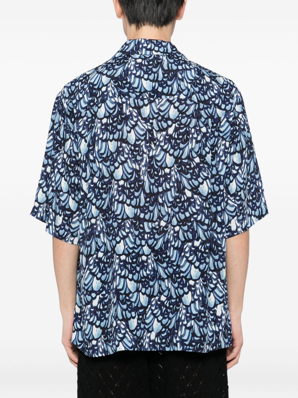 FEATHER-PRINT SHORT-SLEEVE SHIRT - 4