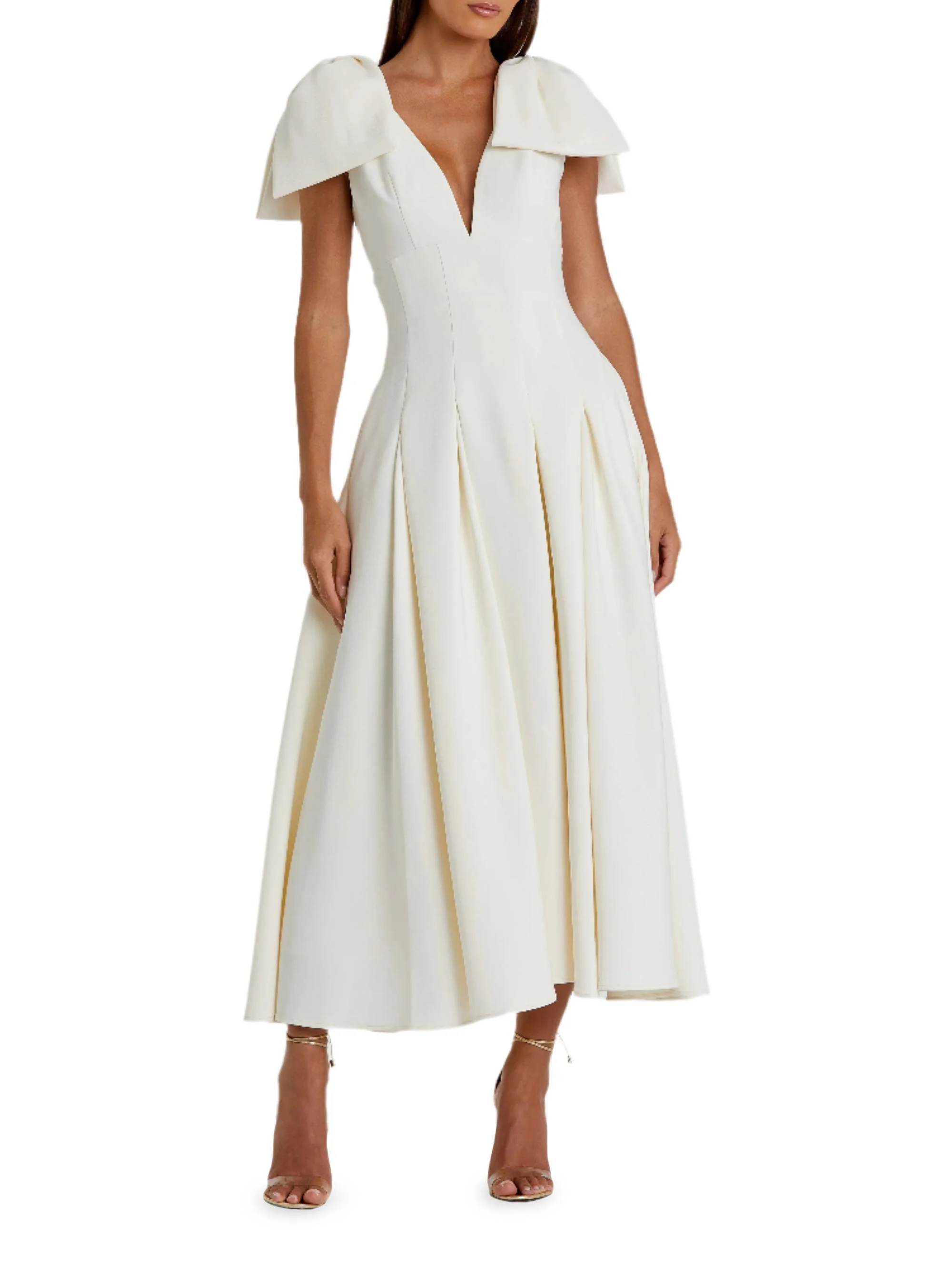 Women's Ieena Crêpe Bow-Strap A-Line Cocktail Dress - Ivory - 1
