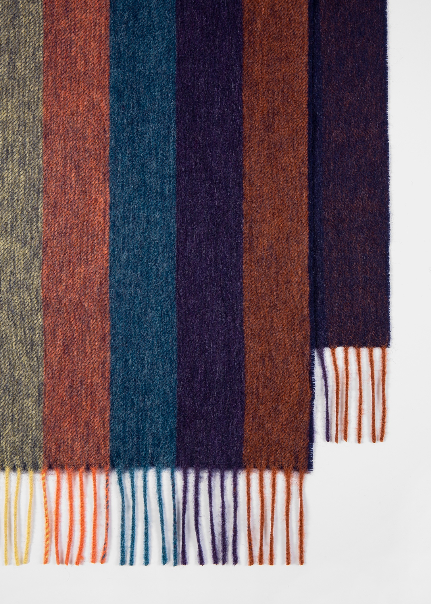 Muted 'Artist Stripe' Wool-Blend Scarf - 3