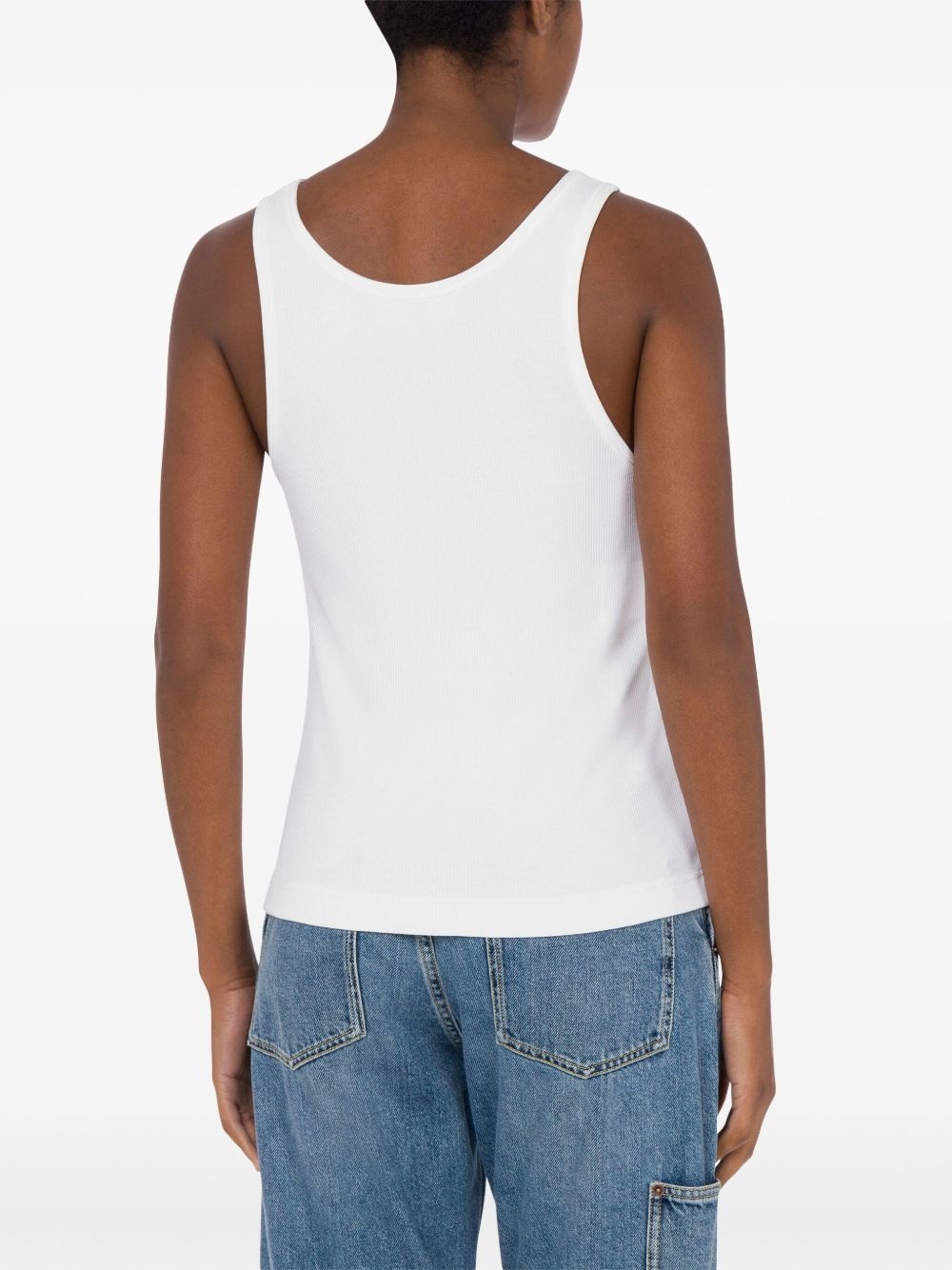 logo-embroidered vest - 3