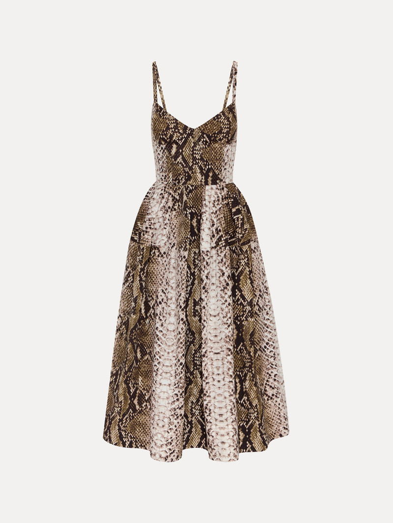 SNAKE COTTON POPLIN DRESS 1