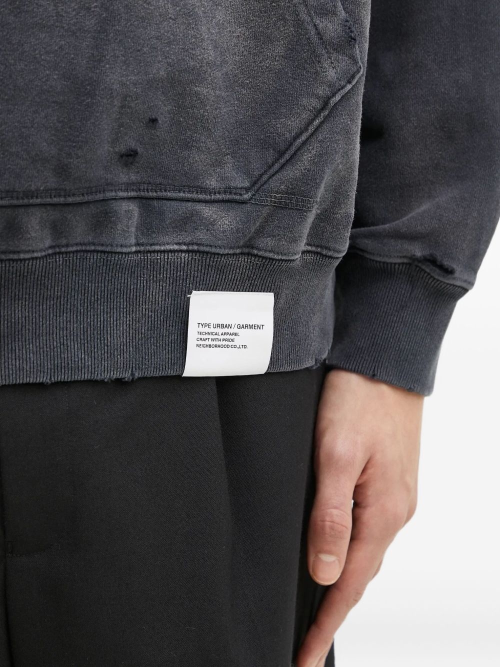 distressed pocket hoodie - 4