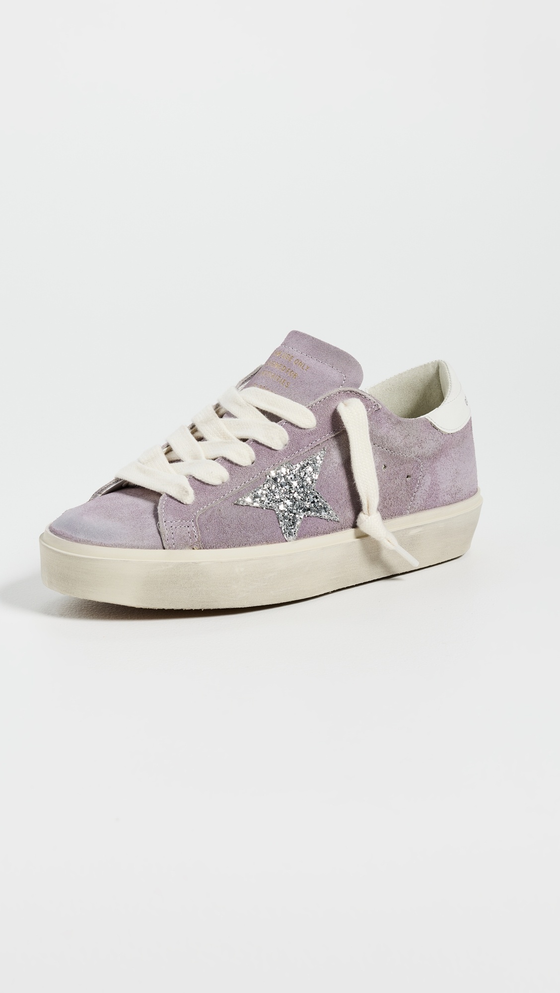 Hi Star Suede Upper and Toe Glitter Star Leather Heels - 1