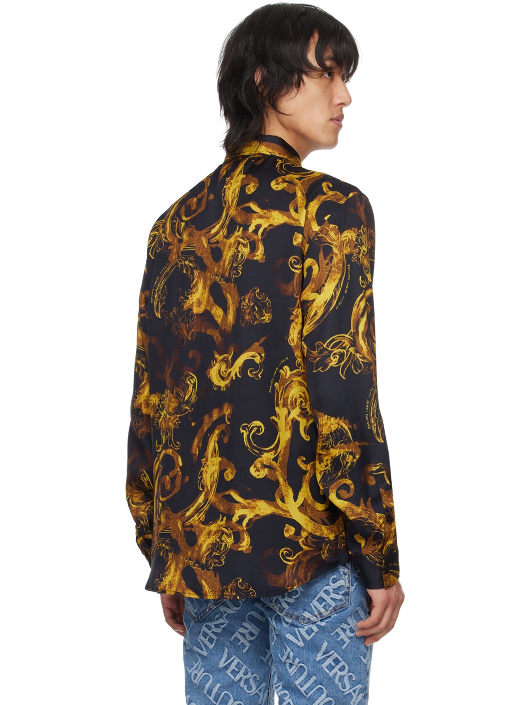Black Watercolor Couture Shirt - 3