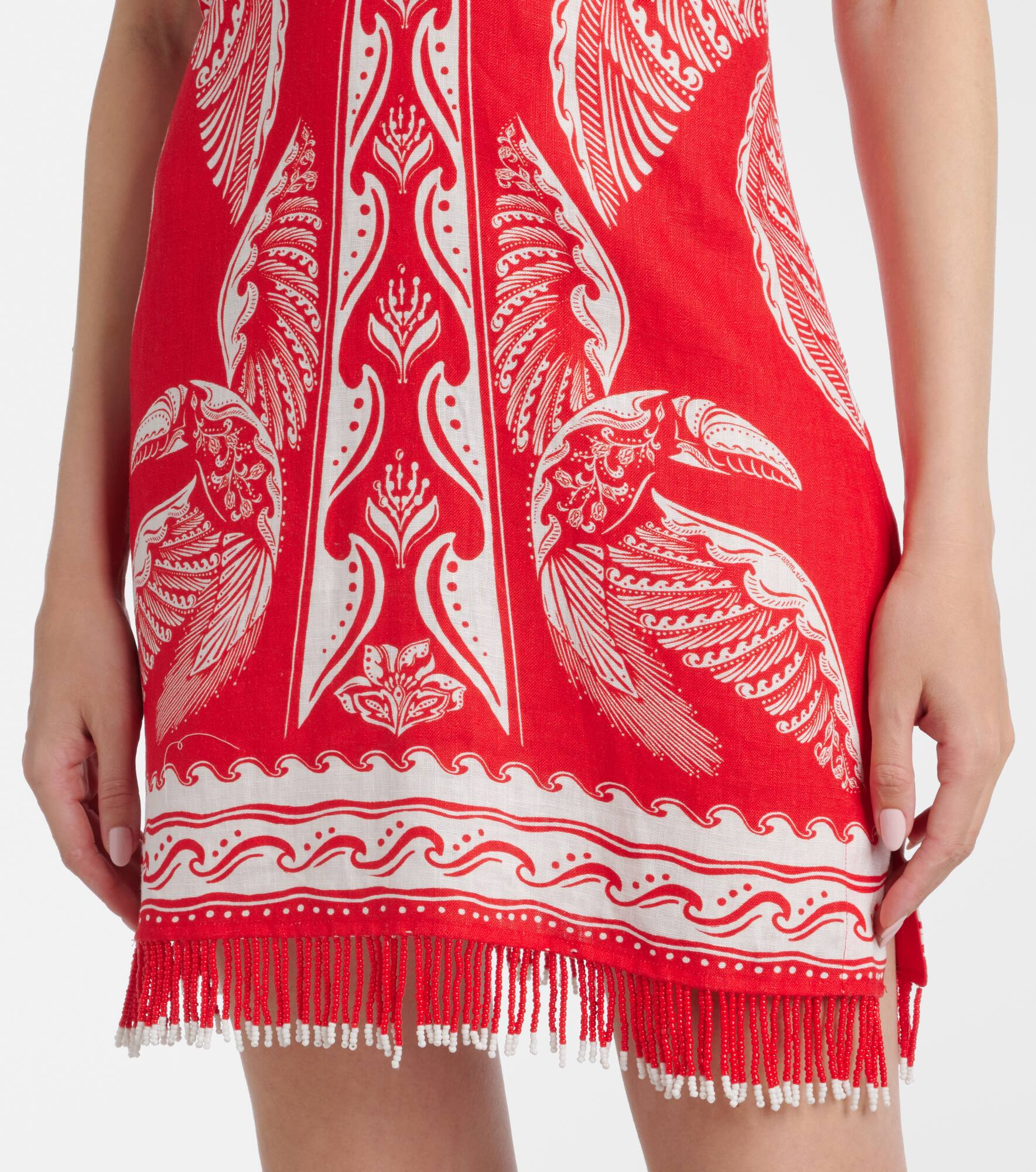 Majestic Coconut Tree linen minidress - 5