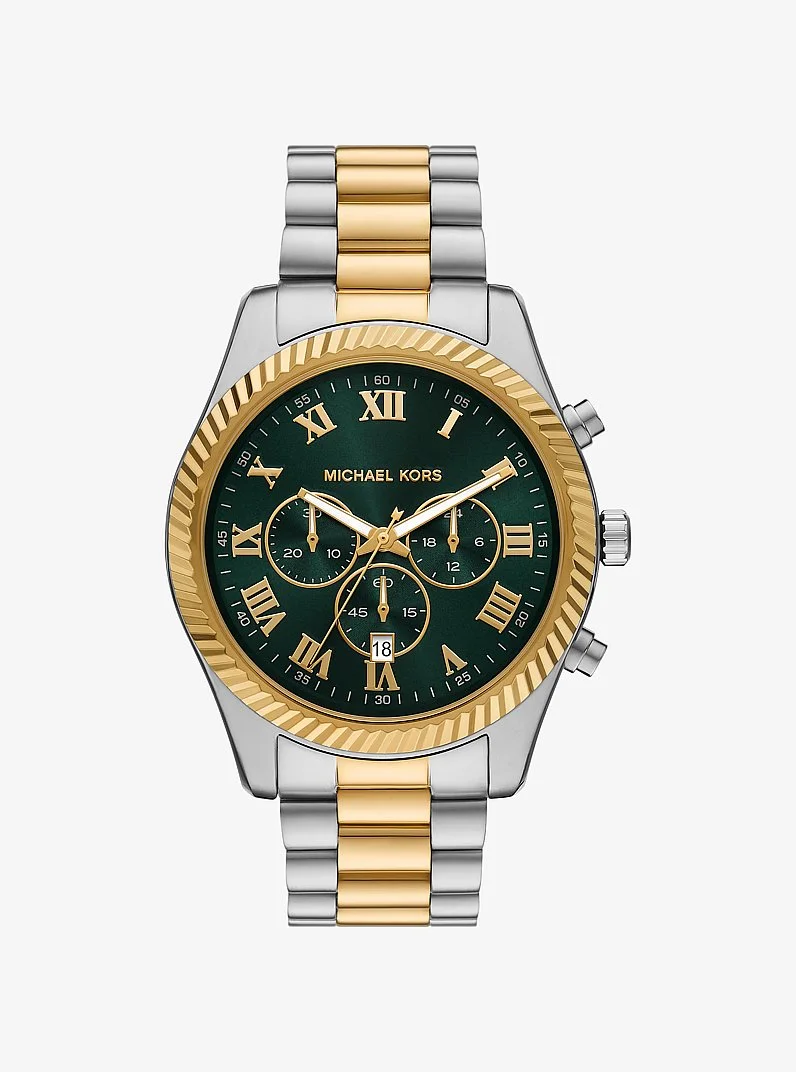 Oversized Lexington Two-Tone Watch - 1
