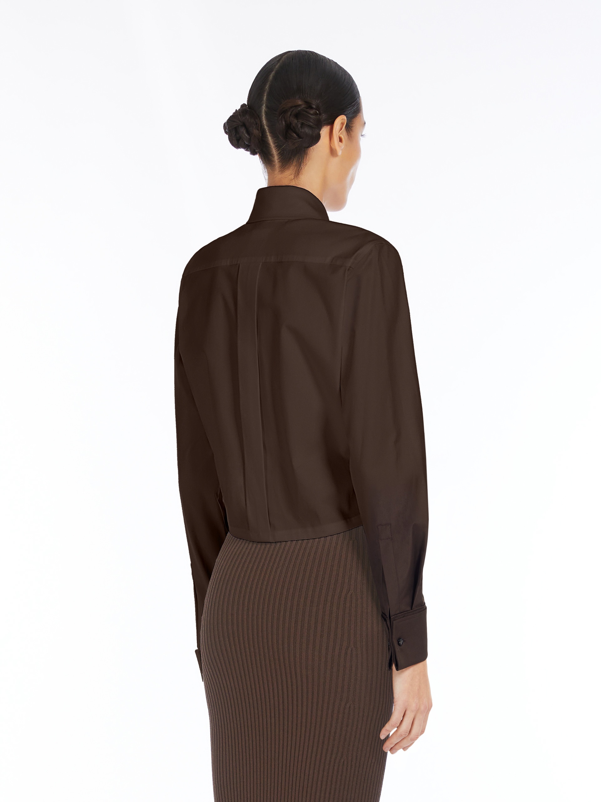 ANGIO Cropped poplin shirt - 4