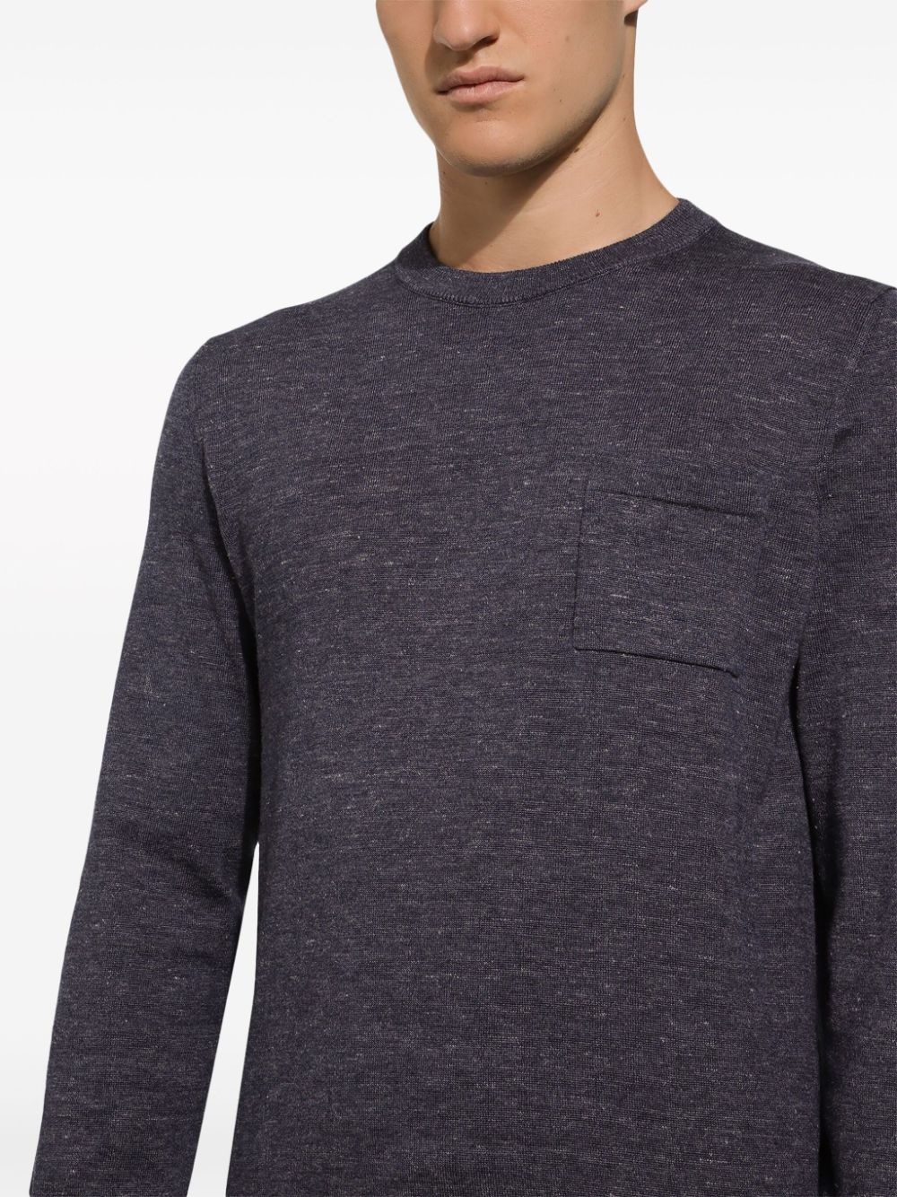 mÃ©lange-effect crew-neck jumper - 5