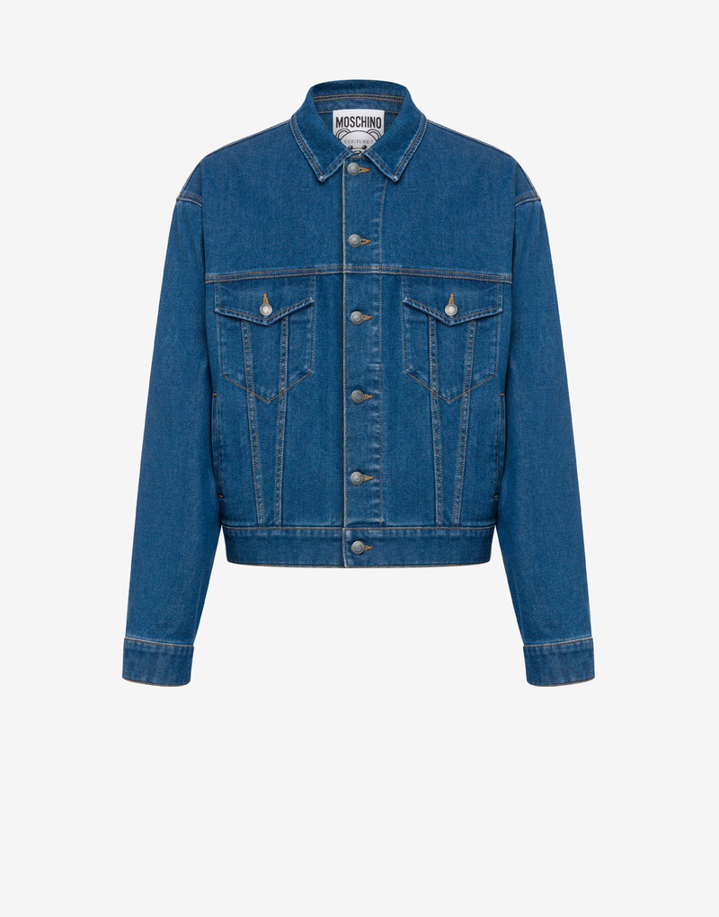 TEDDY PATCH STRETCH DENIM JACKET 1