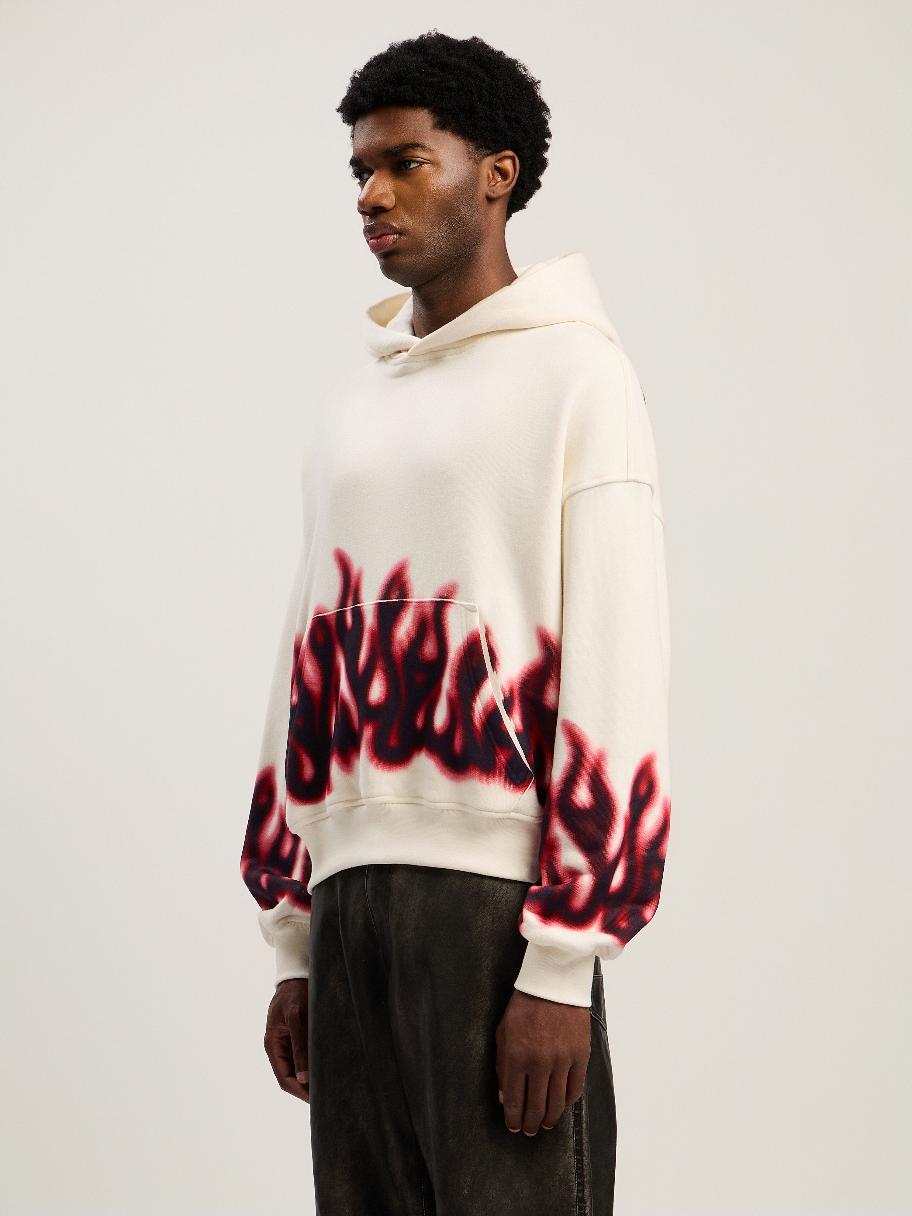 Flames Loose Hoodie - 4