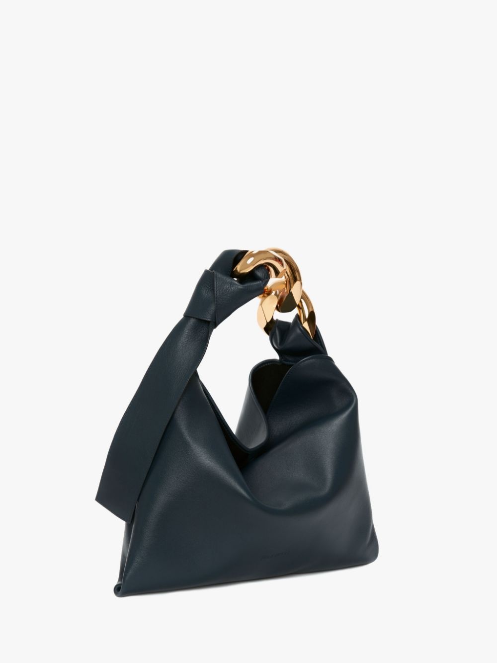 SMALL CHAIN HOBO - LEATHER SHOULDER BAG - 2