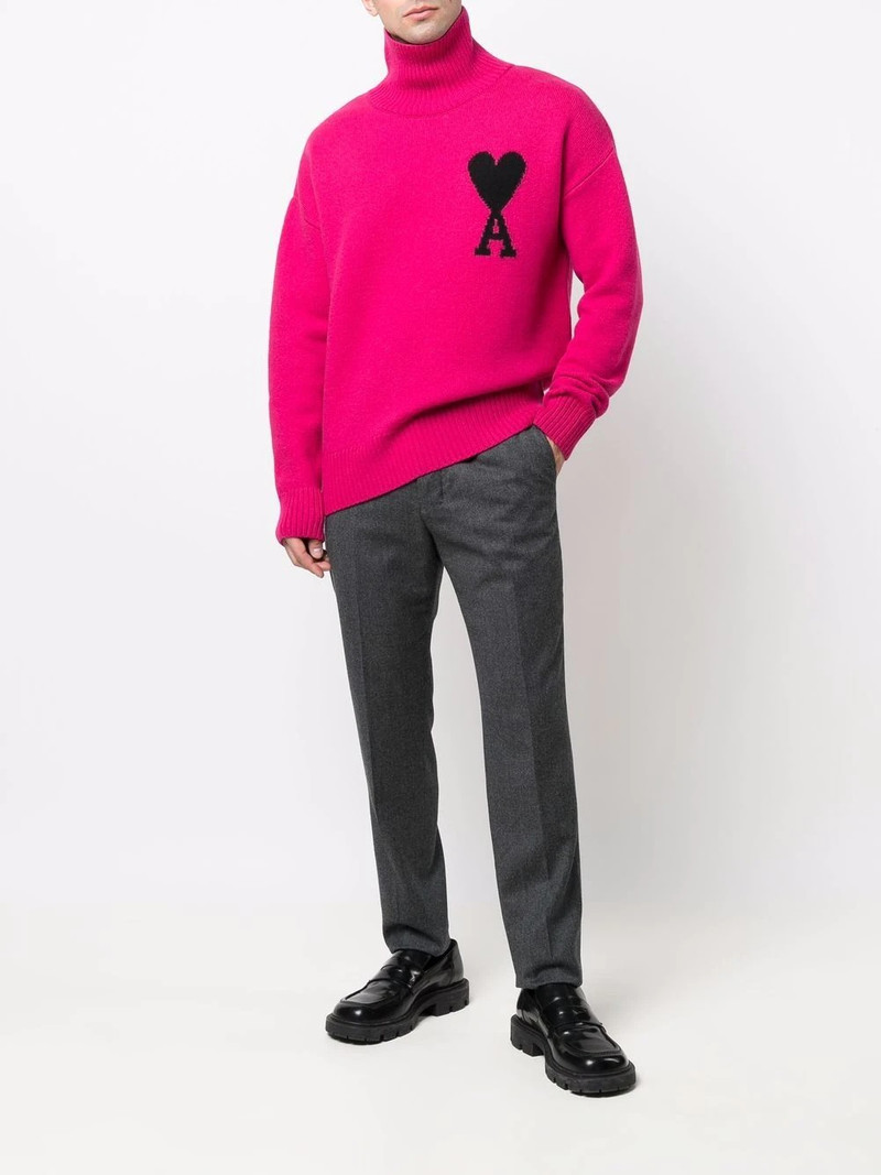AMI Paris Ami de Coeur roll-neck jumper outlook