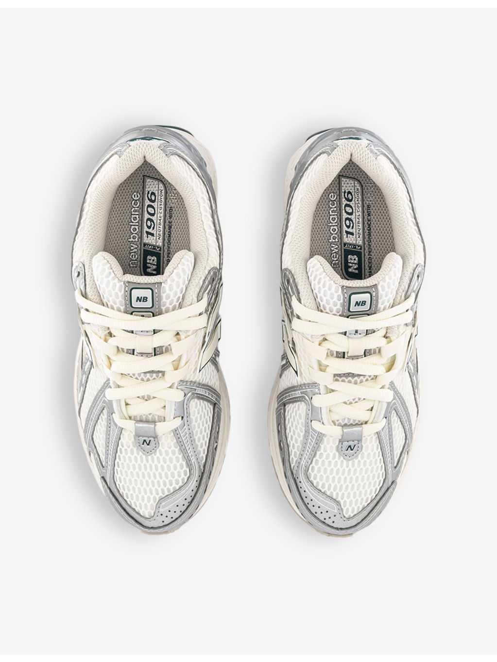 1906 brand-patch leather and mesh low-top trainers - 2