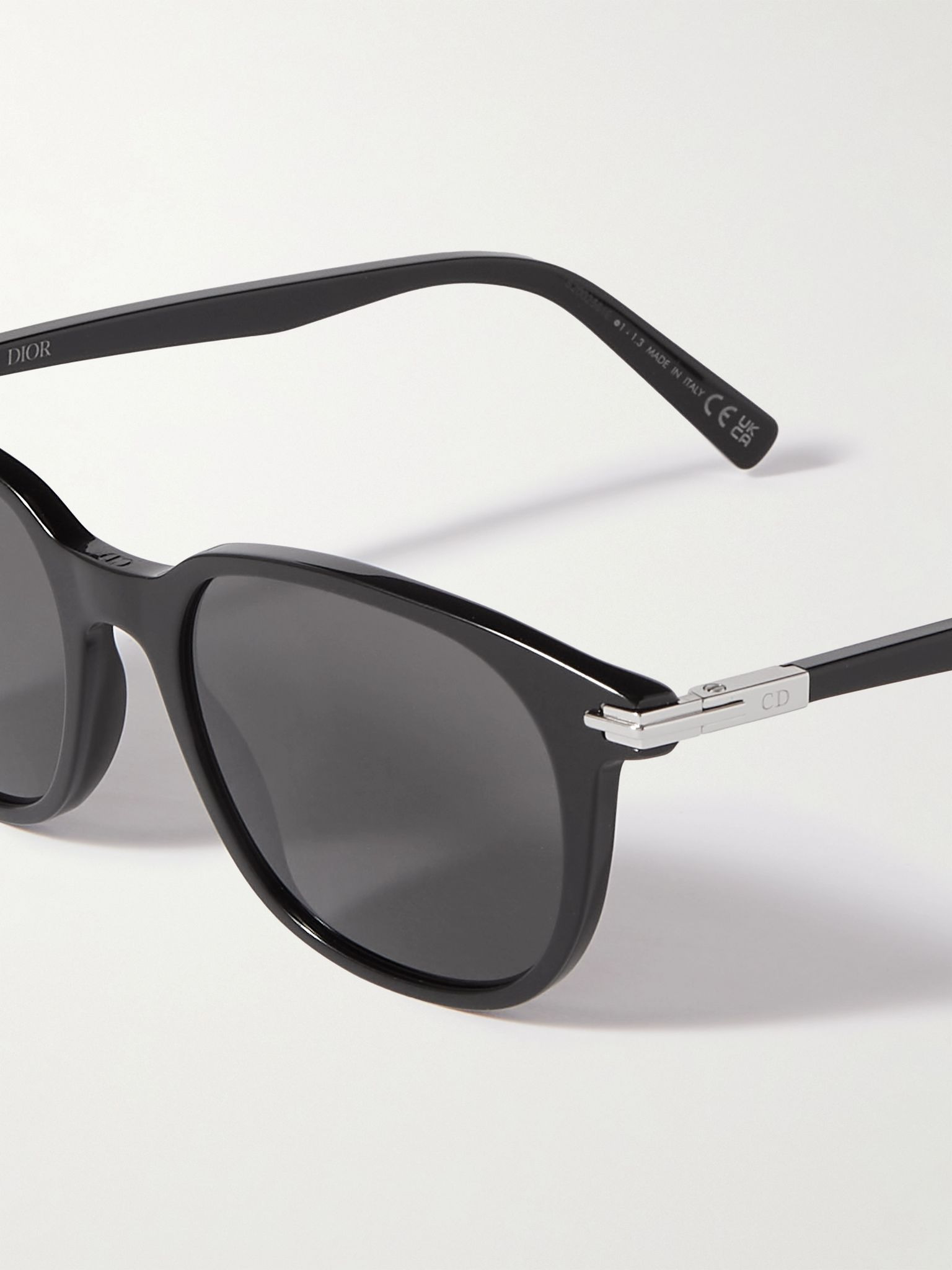 DiorBlackSuit S12I D-Frame Acetate Sunglasses Black - 3