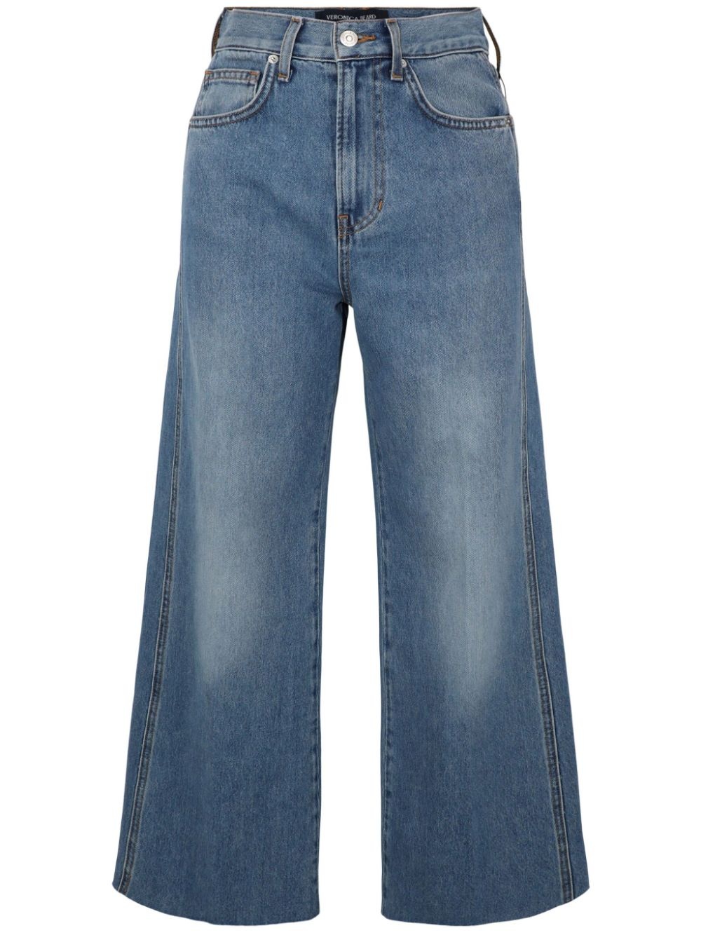 high-waisted cropped jeans - 1