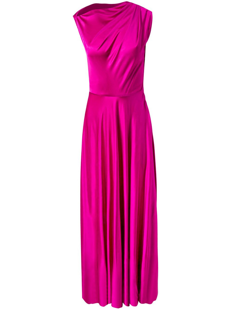 one-shoulder silk gown 1