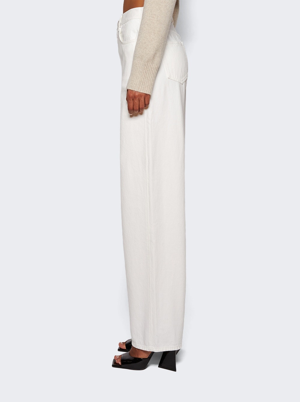 Samur Denim Pants Ivory - 4