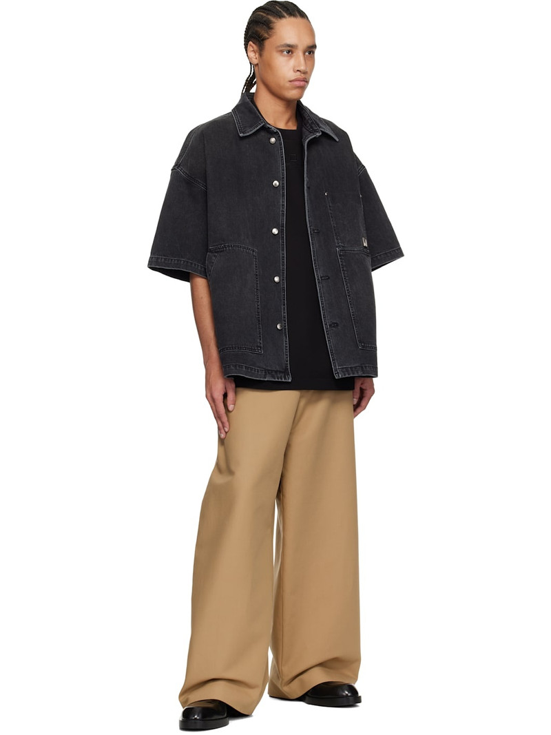 Wooyoungmi Black Cotton Overfit T-Shirt outlook