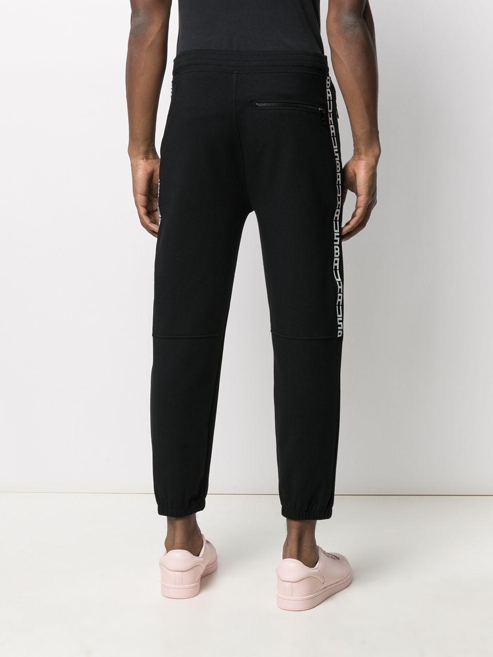 side-logo detail track pants - 4