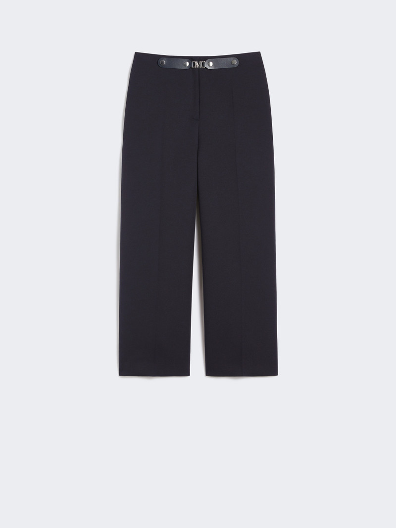 NOVELLA Washed fabric cropped trousers 1