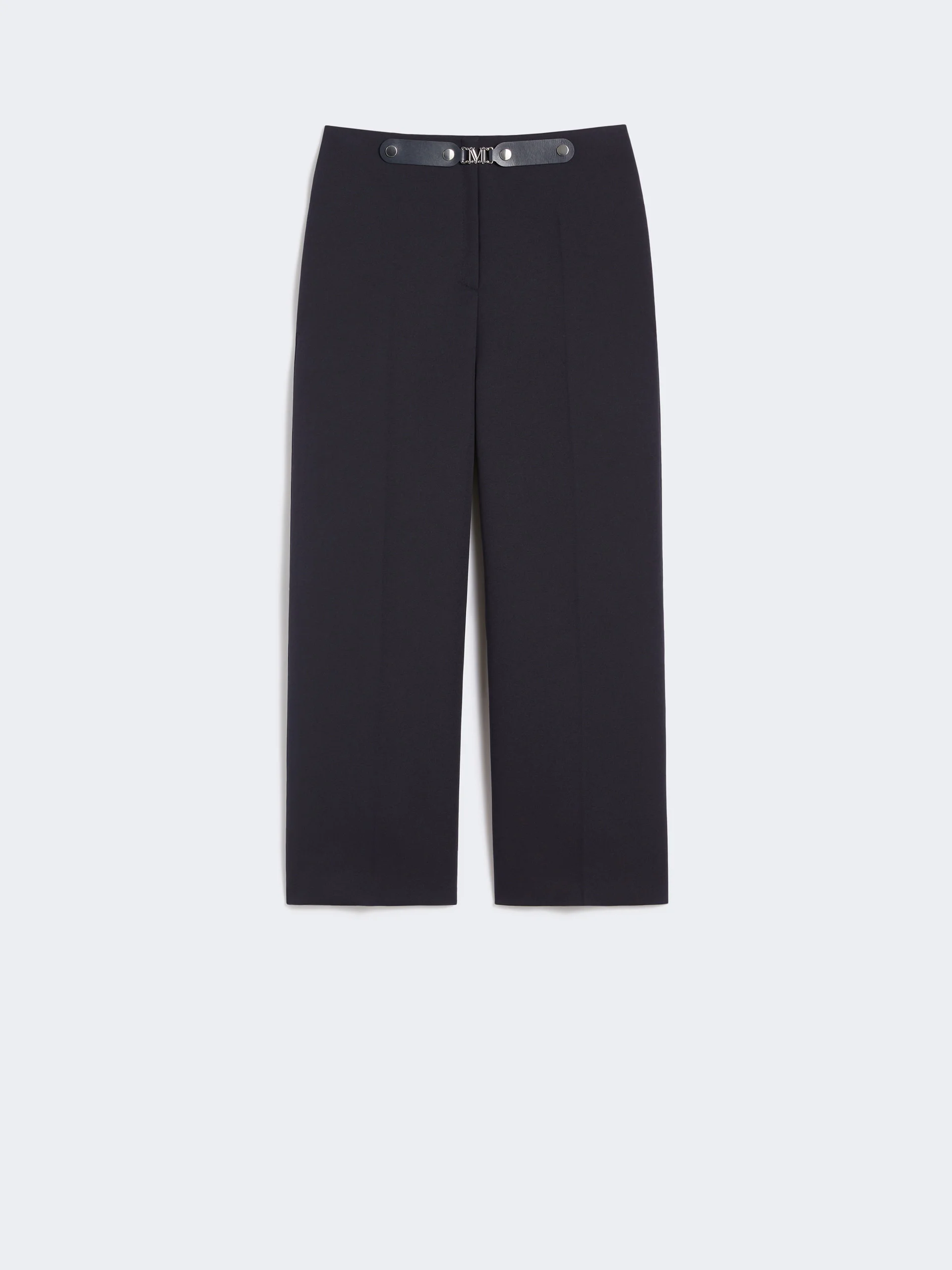 NOVELLA Washed fabric cropped trousers - 1