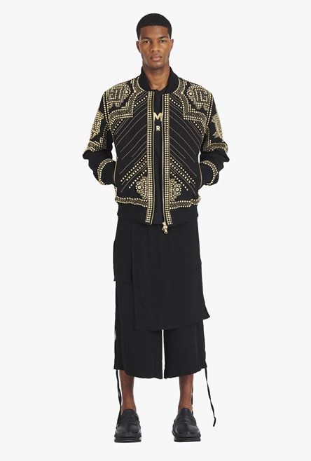 Black eco-designed crêpe shorts - 2