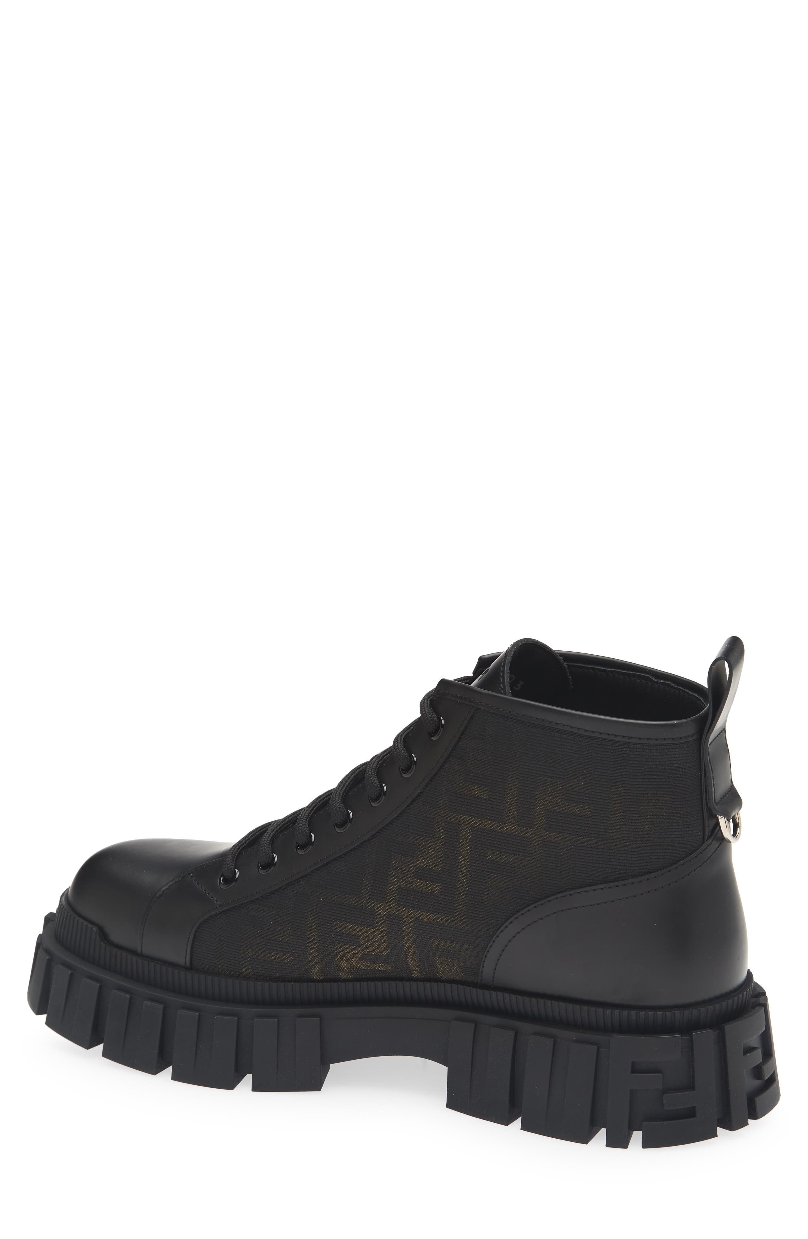 Fendi Force Biker Boot in Nero Tab Nero Nero at Nordstrom - 2
