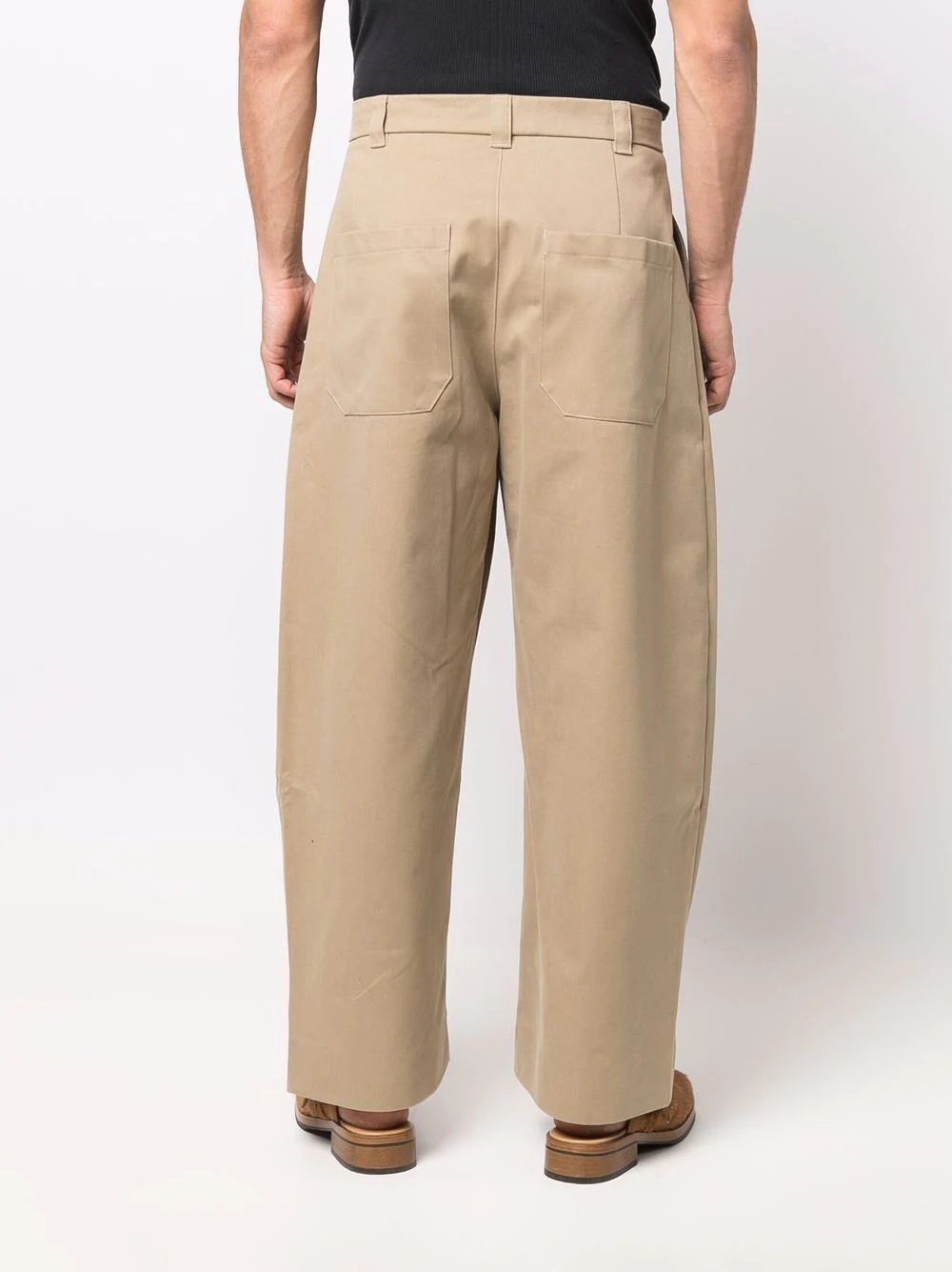 wide-leg high-waisted trousers - 4