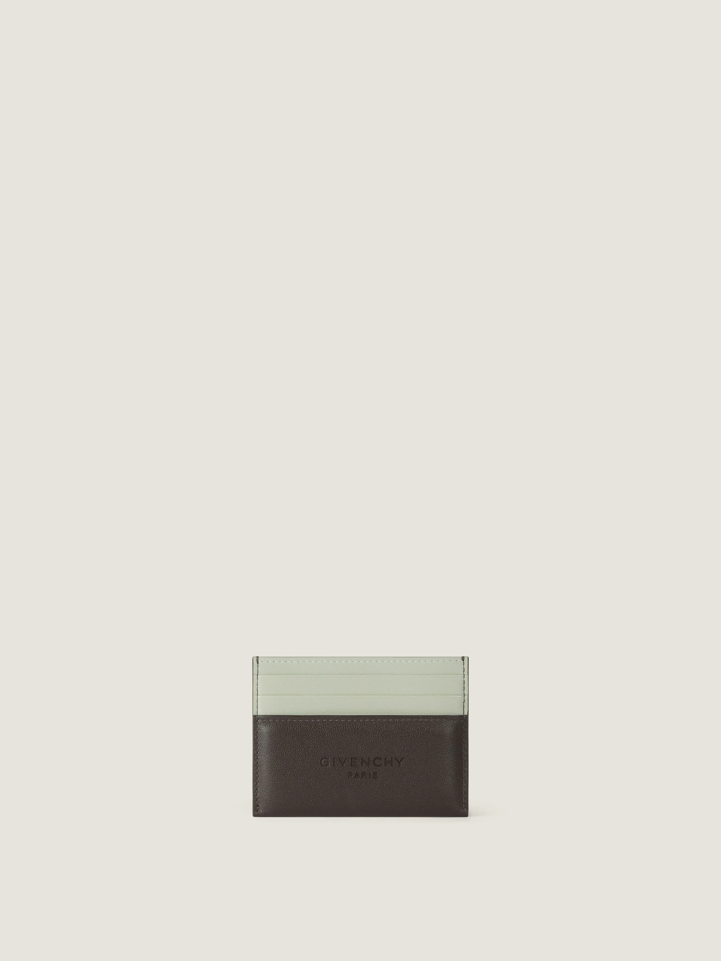 ANTIGONA STAMPED BICOLOR CARD HOLDER IN LEATHER - 1