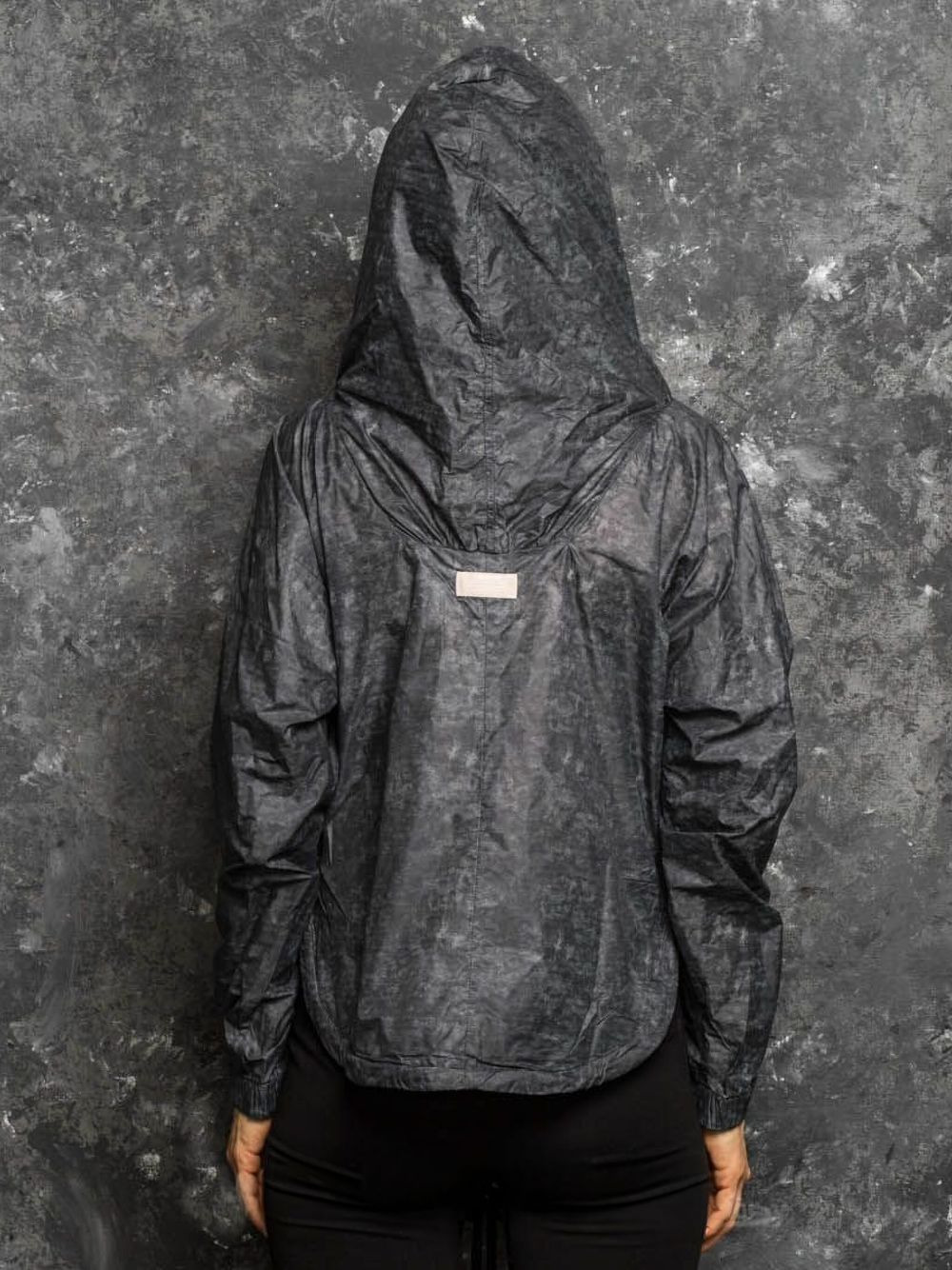 hooded drawstring windbreaker - 2