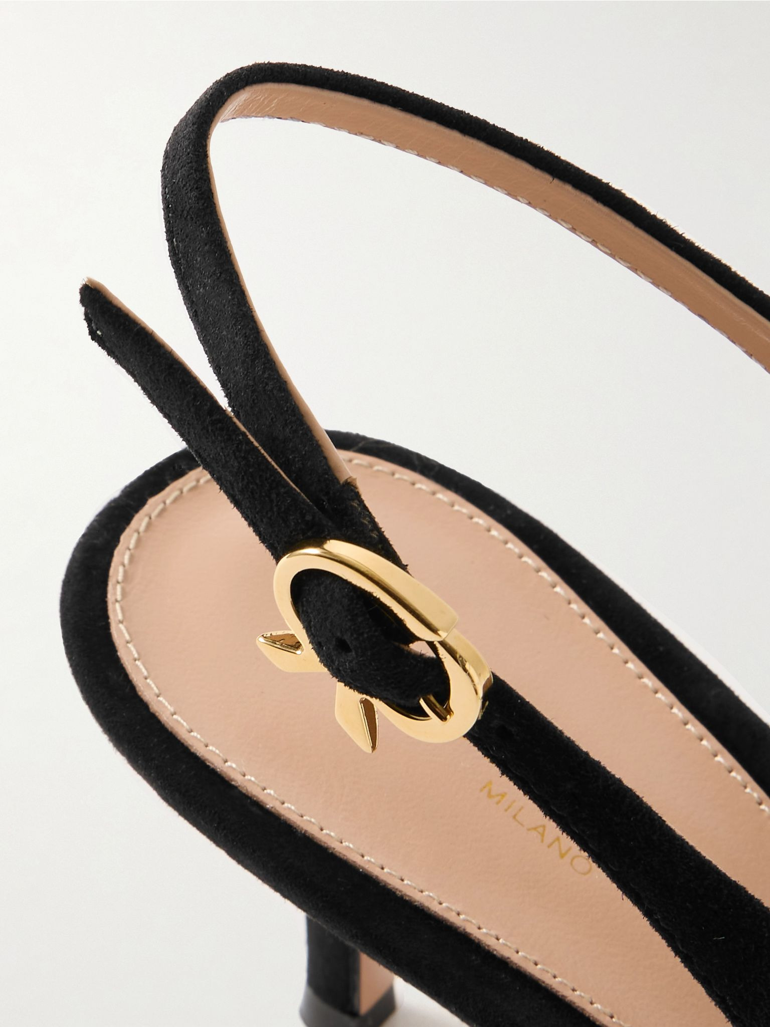Robbie 45 suede slingback pumps Black - 4