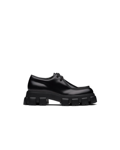 Prada Monolith brushed leather lace-up shoes outlook